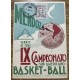 BASKETBALL 1941 ANTIGUA TARJETA POSTAL PUBLICITARIA DEL CAMPEONATO SUDAMERICANO RARA